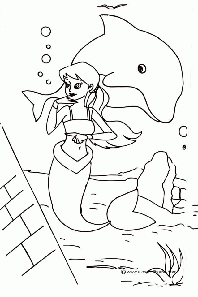 Dolphin 3 Coloring Page