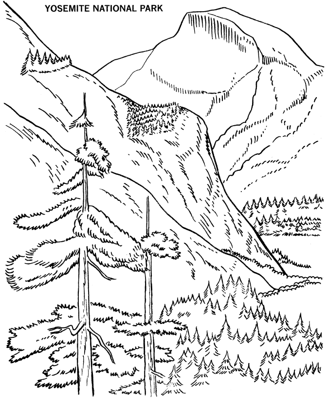 yosemite national park Colouring Pages