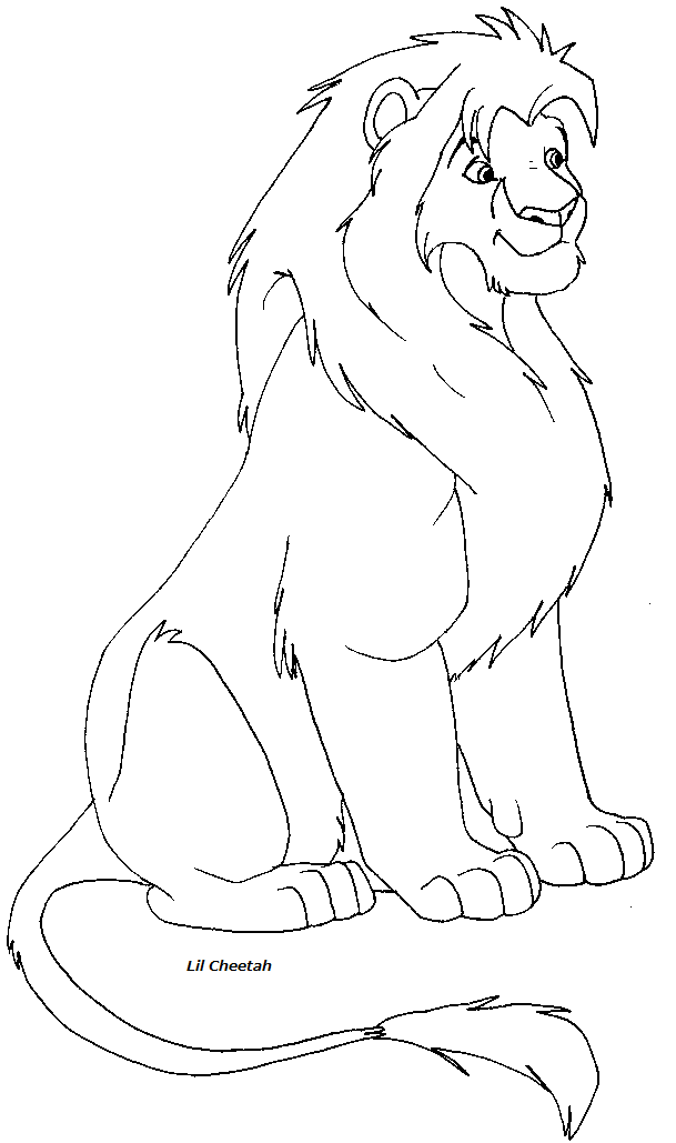 Lion with cubs lineart by Lil-Cheetah on deviantART
