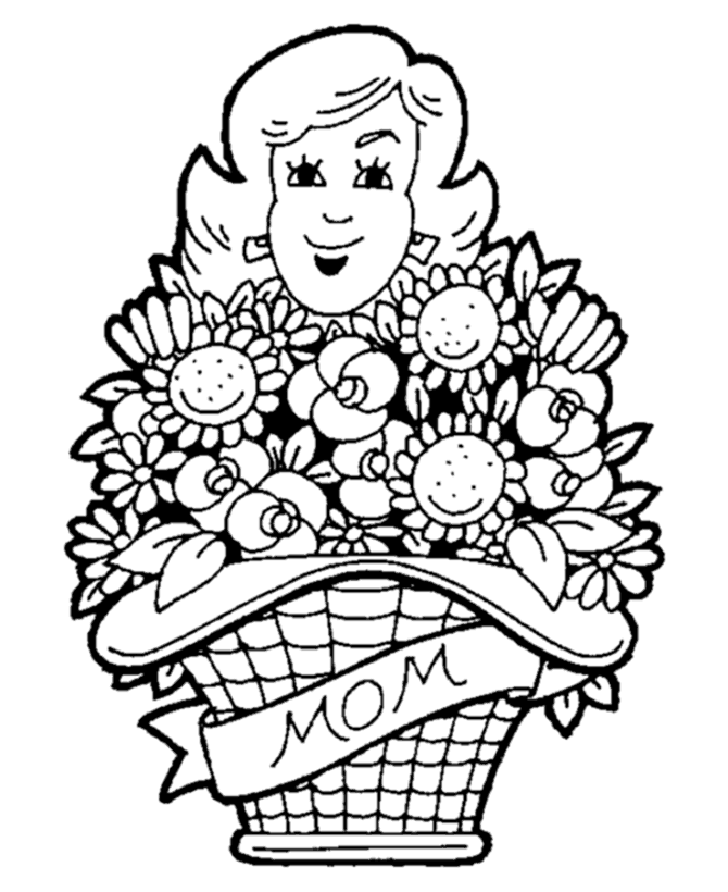 Mother's Day Coloring Pages - Flowers for Mom Coloring Page Sheets 