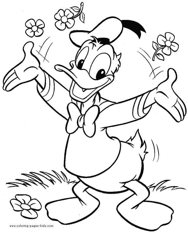 Donald Duck & Daisy coloring pages - Coloring pages for kids 