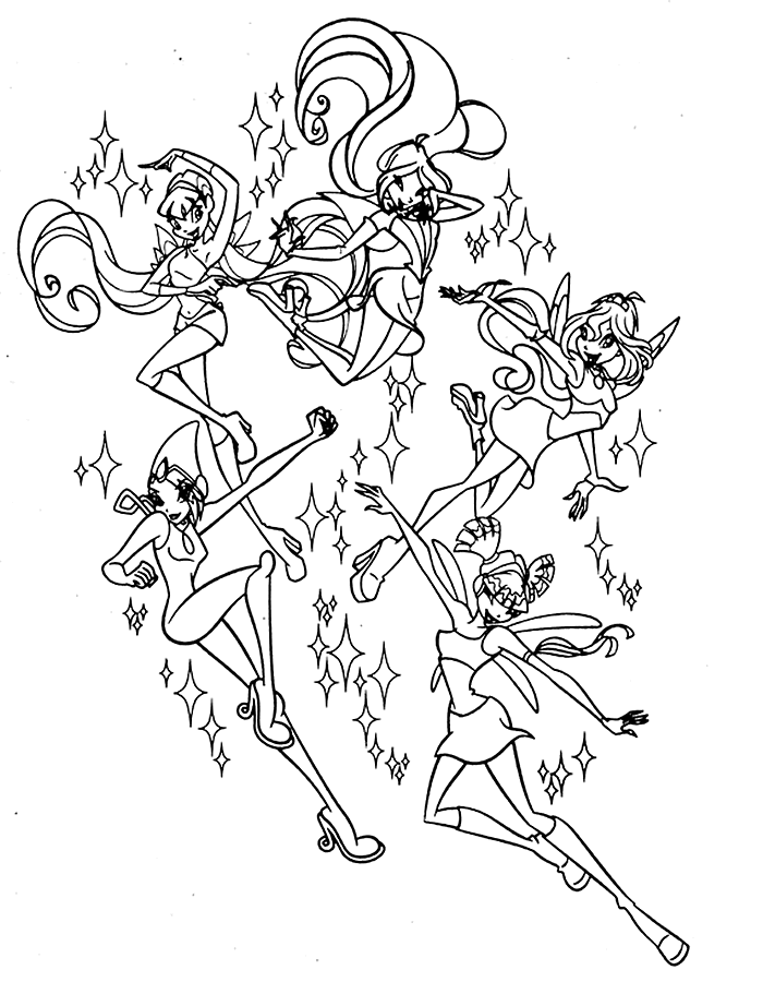 Winx Club Coloring Pages and Book | UniqueColoringPages