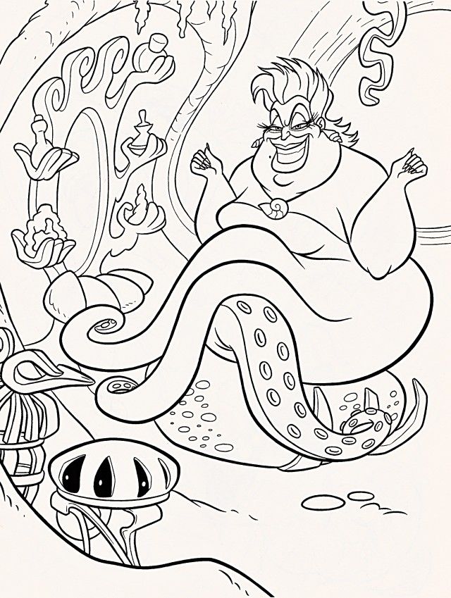 Walt Disney Characters Walt Disney Coloring Pages Ursula 281399 