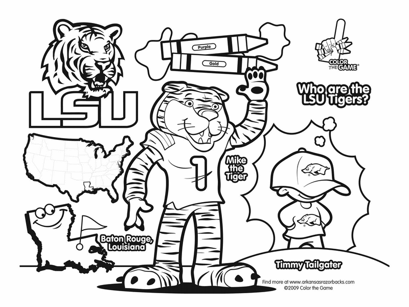 LSU Tigers Coloring Pages