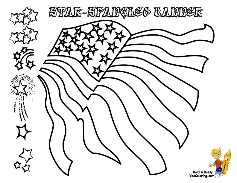 Fearless American Flag Coloring | America Flags | Free| Military 