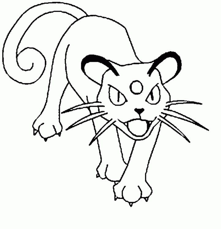 Pokemon Persian Coloring Pages |Pokemon coloring pages Kids 