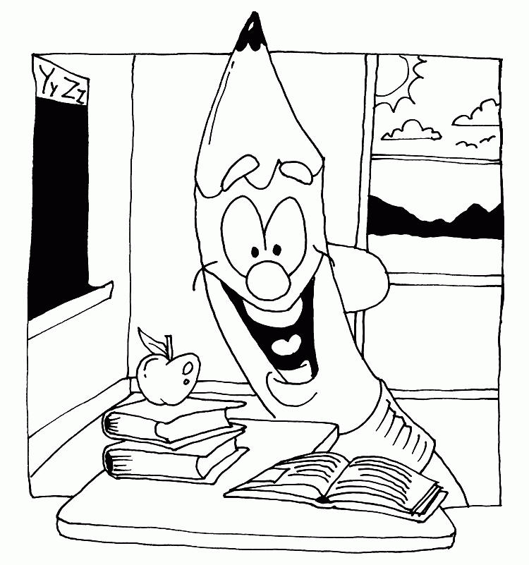 Funny Pencils Coloring Pages