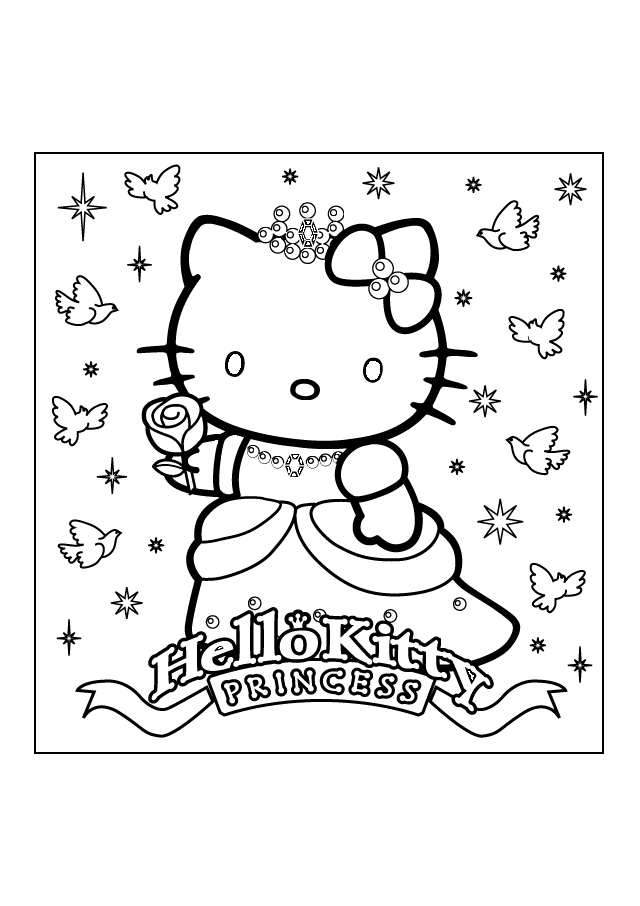 Adorable Hello Kitty Coloring Pages