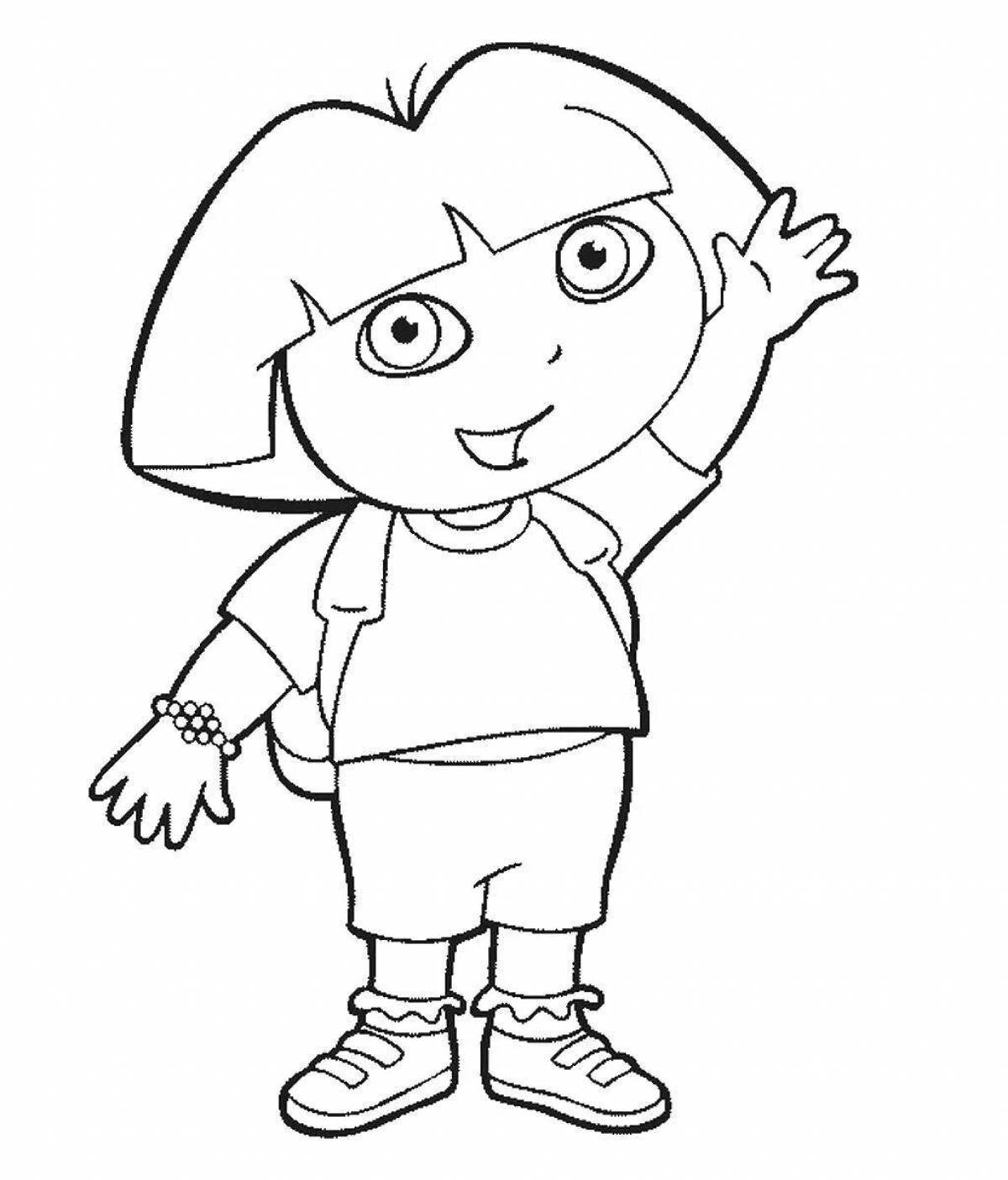 Dora The Explorer Coloring Pages For Kids : Coloring Kids – Free 