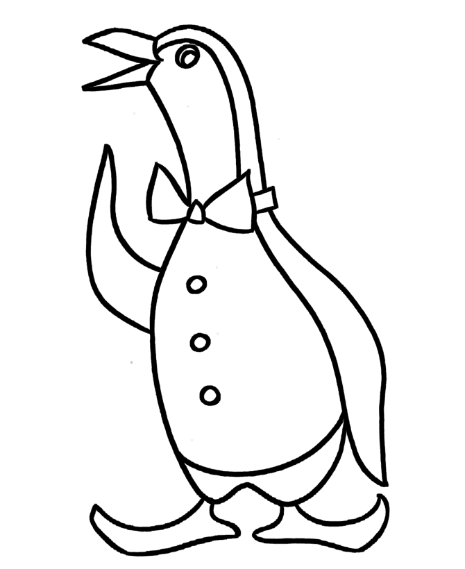 Pre-K Coloring Pages | Free Printable Penguin Pre-K Coloring page 
