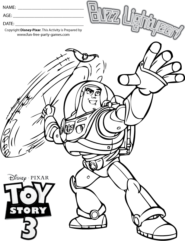 toy story coloring pages buzz lightyear preparing to throw