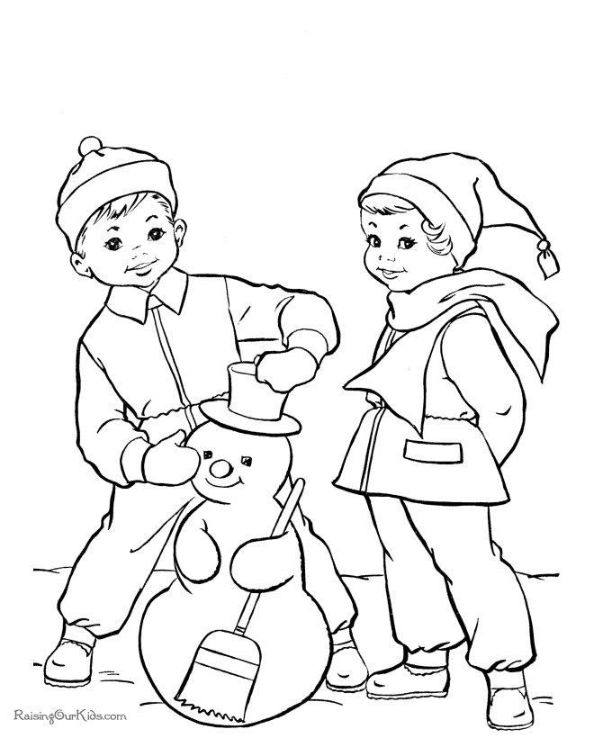 Free Snowman Coloring Pages - 010