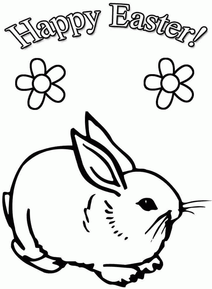 Easter Bunny Coloring Pages Kids - Coloring Home