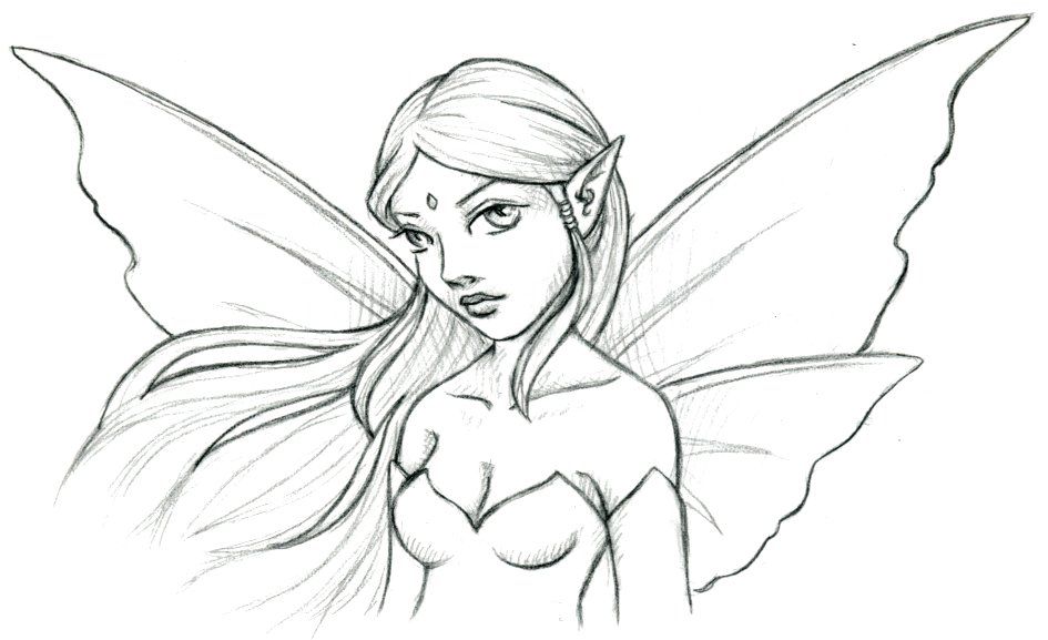fairy sketch by jefita on deviantART
