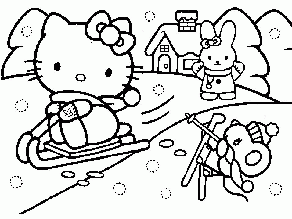 Hello Kitty Colouring Pages Printables