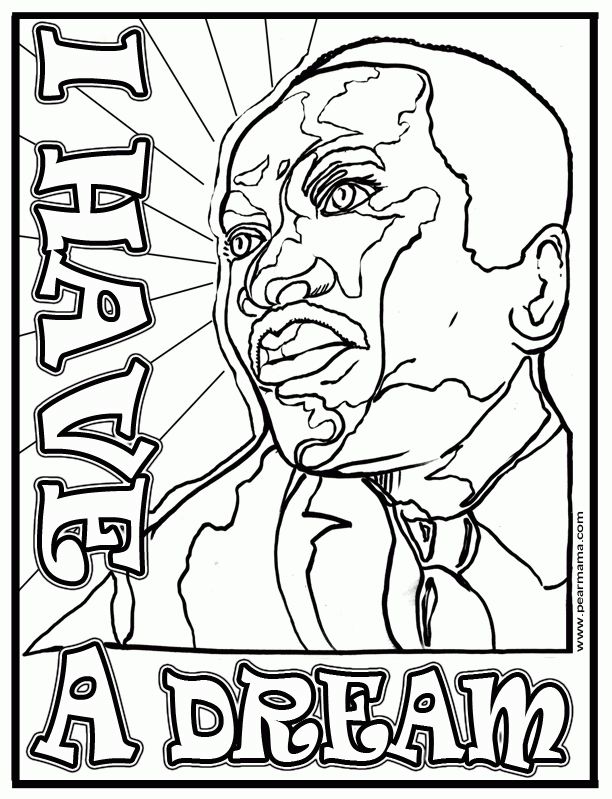 Mlk Coloring Page Free Coloring Home
