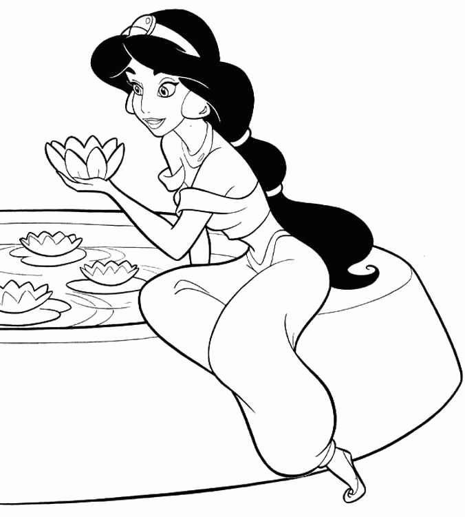 Jasmine Coloring Pages Free Printable - Jasmine Cartoon Coloring - Coloring  Home