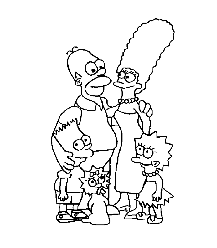 Simpson Coloring Pages Coloring Home