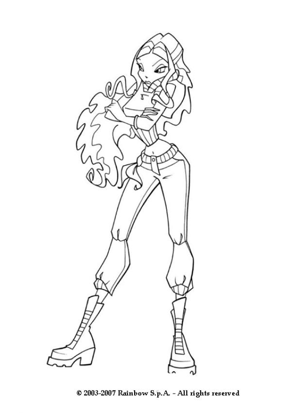 LAYLA coloring pages - Layla the winx club fairy