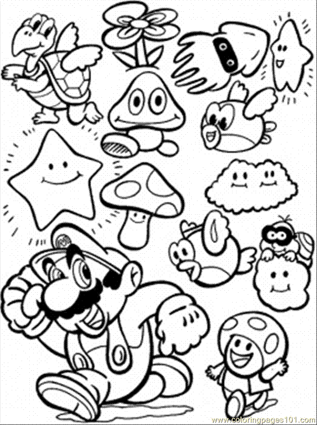 Coloring Pages Mario Game (Cartoons > Others) - free printable 