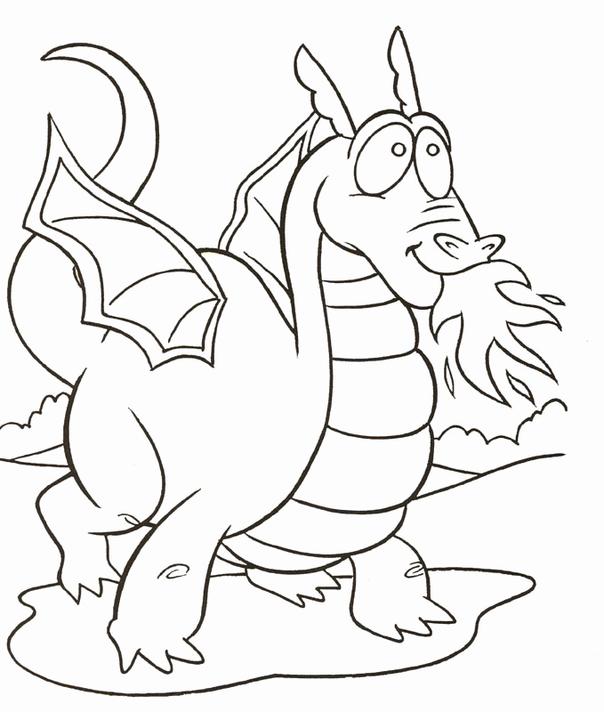 Dragon Coloring Pages For Kids Printable 435 | Free Printable 