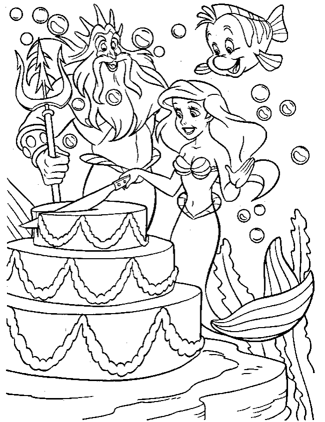 Little Mermaid Coloring Page & Coloring Book