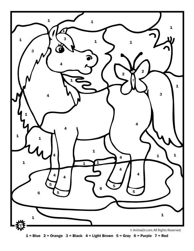 number 1 paint Colouring Pages