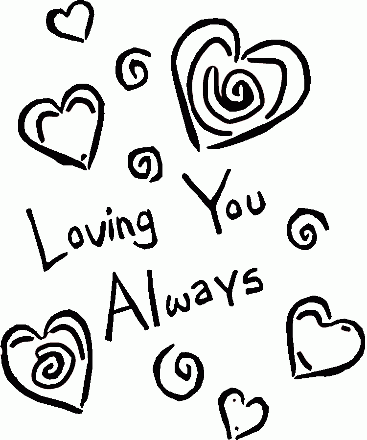 I Love You Coloring Pages To Print Coloring Home