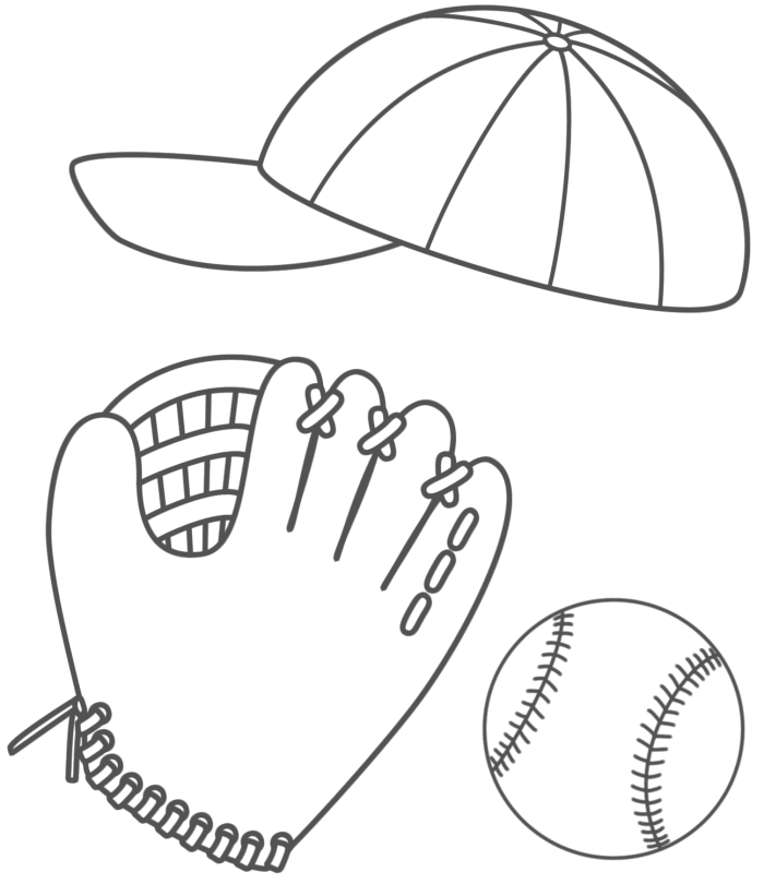 Baseball Stuff Coloring Pages - Sports Coloring Pages on 