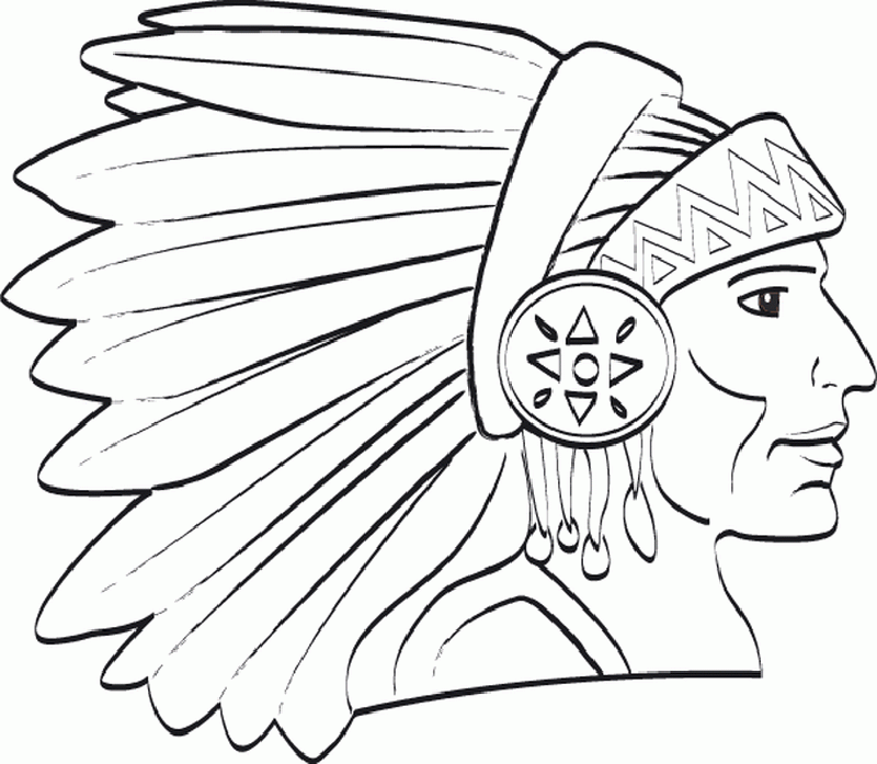 Native American Day Coloring Pages & Sheets For Kids Free 