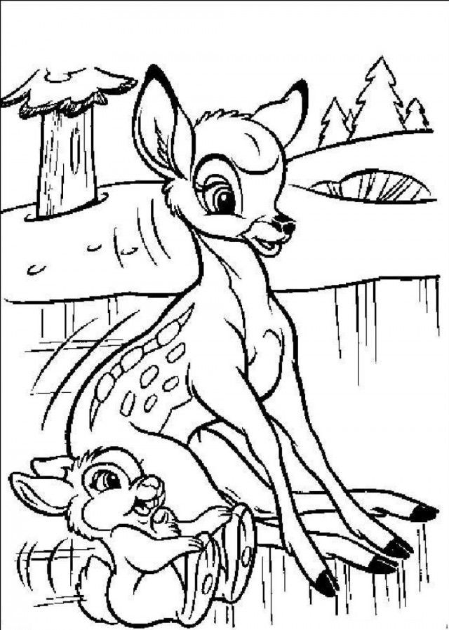 Coloriage Bambi Disney 3 Jpg Dans Coloring Bambi Free Coloring 