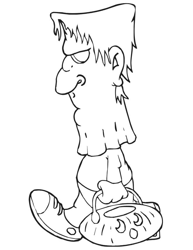 Frankenstein Coloring Page - Coloring Home
