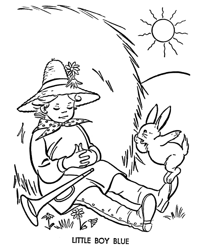 Little Boy Blue Coloring Pages Images & Pictures - Becuo