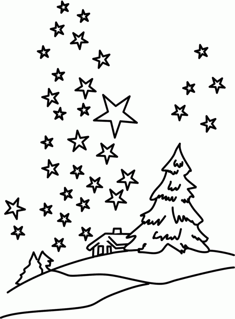 Free Winter On Christmas Coloring Page - deColoring