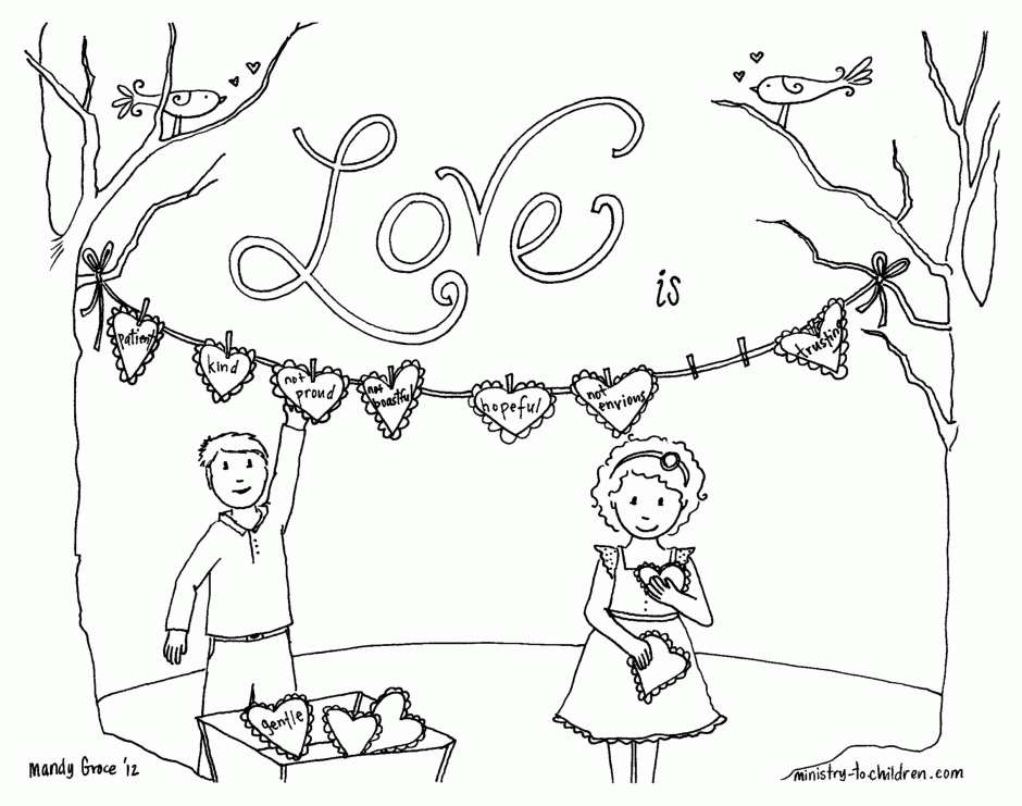 Sharing Coloring Pages Corinthians 13 Coloring Page About Love 