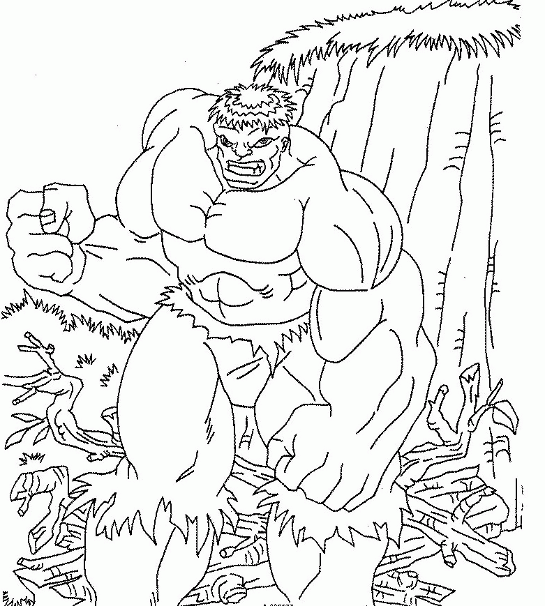 Hulk Coloring Pages : Hulk Snarled Coloring Page For Kids Kids 