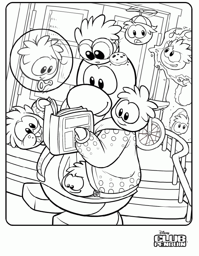 n puffle Colouring Pages