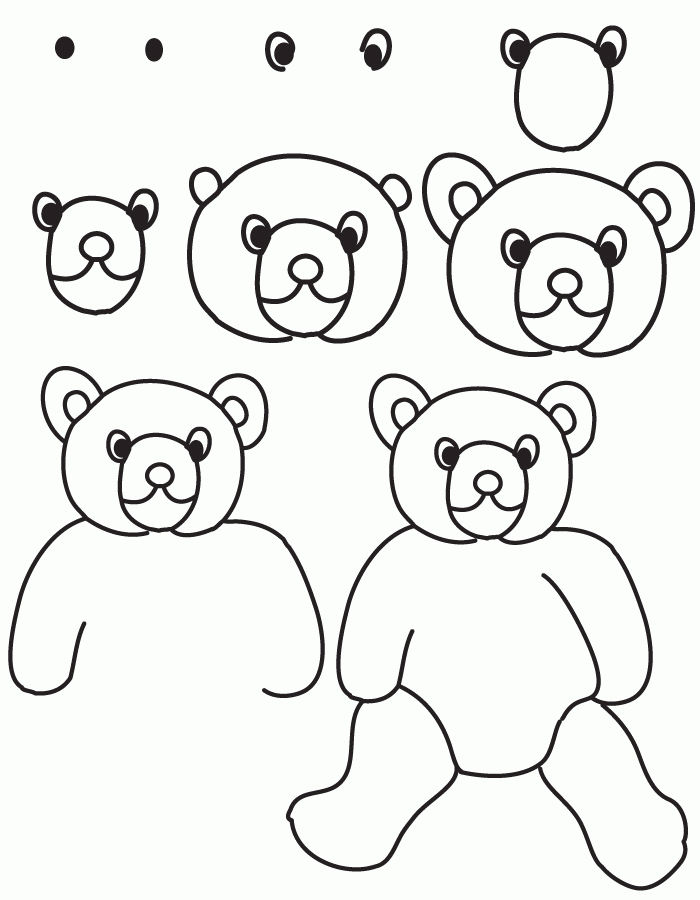 Drawing teddy bear