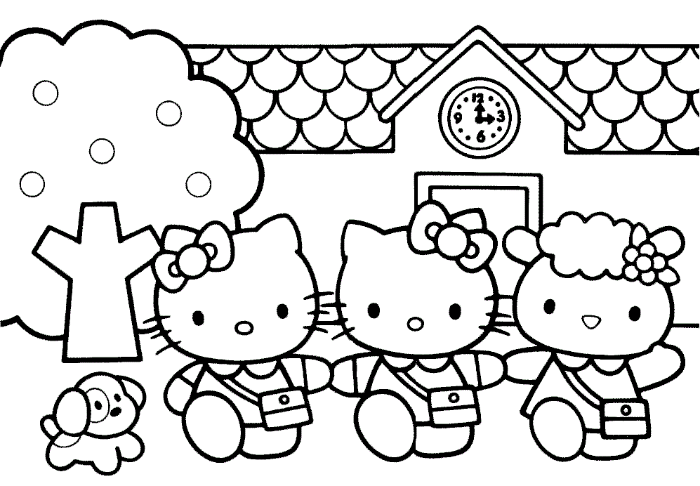 Coloring Pages Of Hello Kitty And Friends Coloring Home