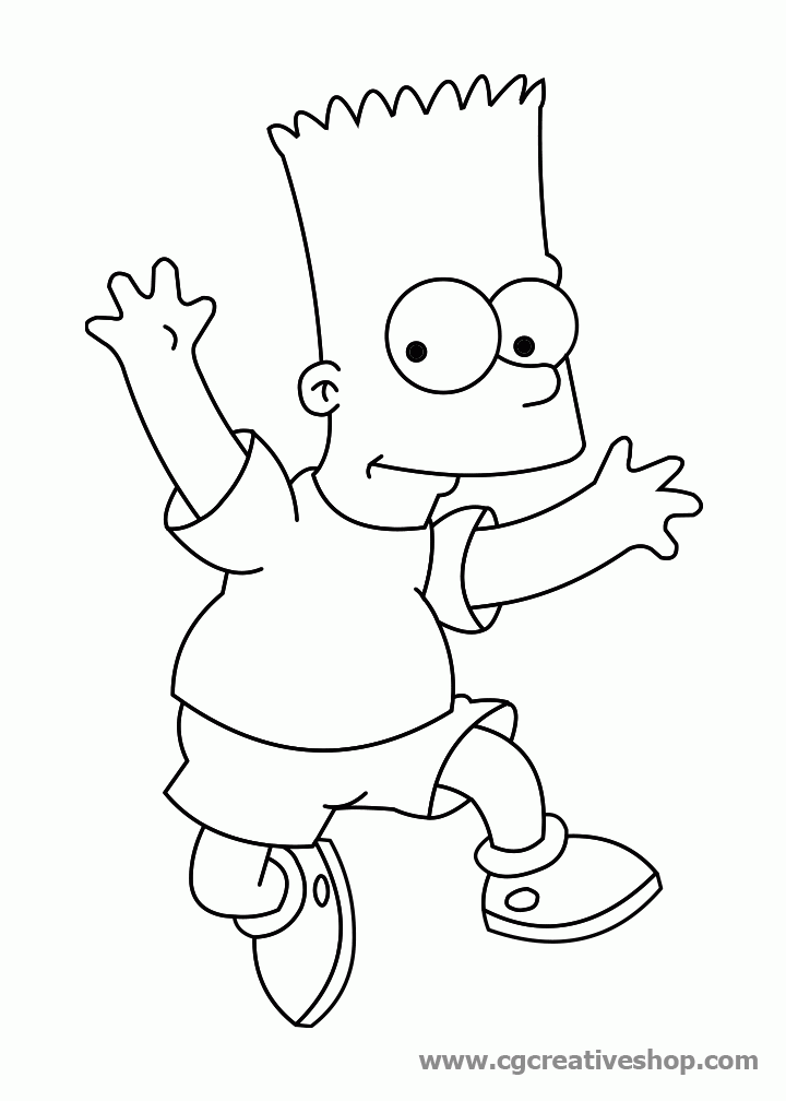 Bart Simpson Coloring Pages - Coloring Home.