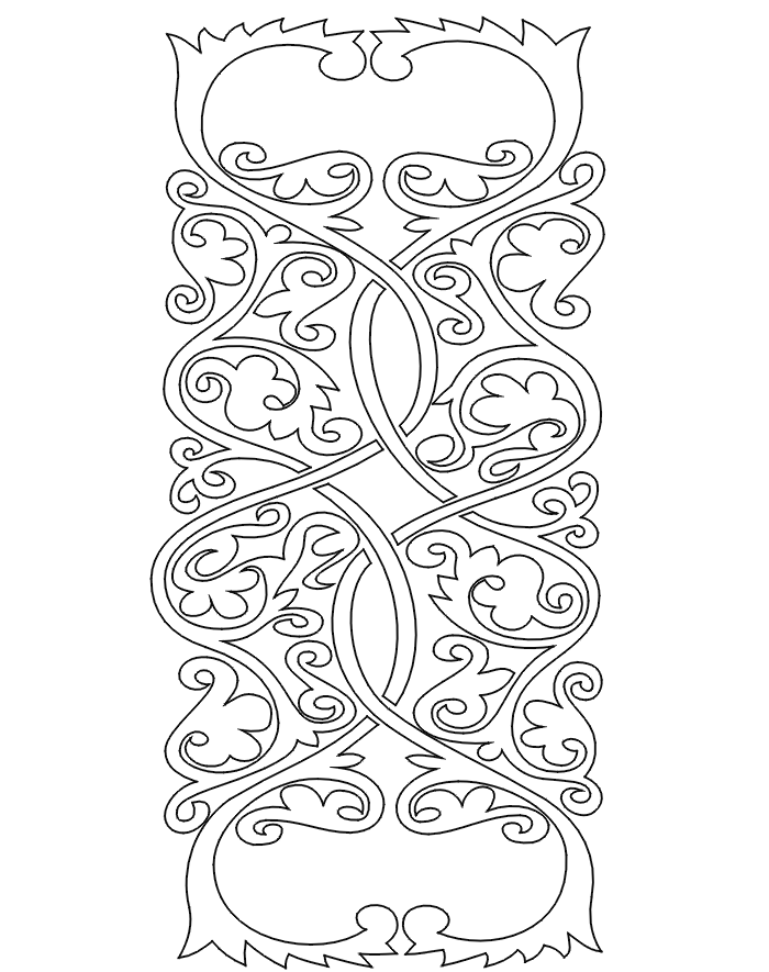 Medieval Coloring Page: Medieval Pattern 4