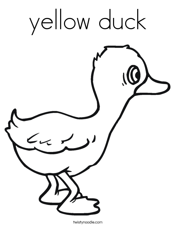 Pix For > Duck Coloring Picture