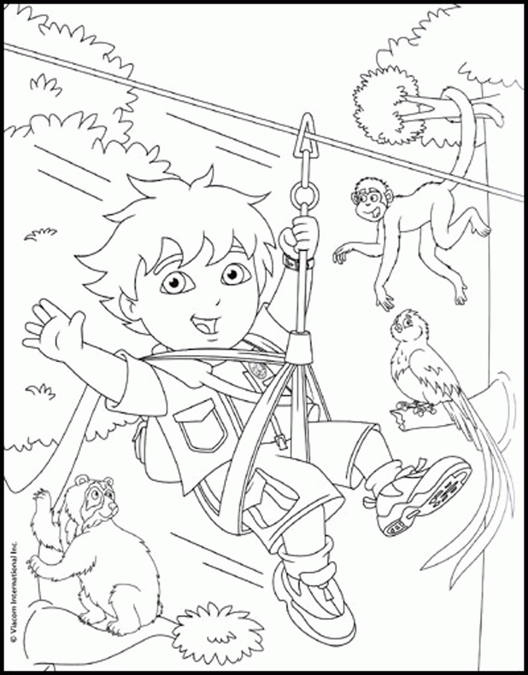 Coloring Pages for everyone: Go Diego Go