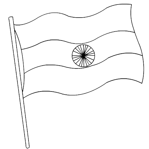 India Flag to color