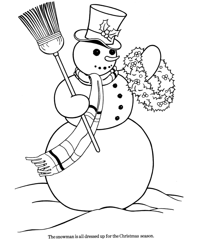 Christmas Wreath Coloring Pages - 006