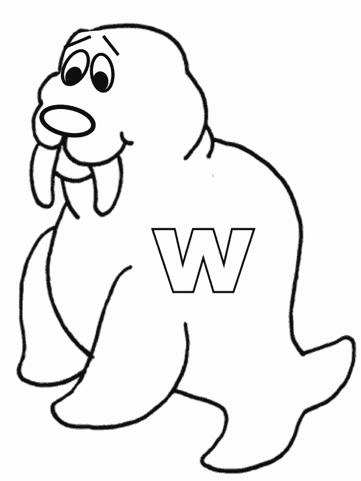 Alphabet # W Coloring Pages & Coloring Book