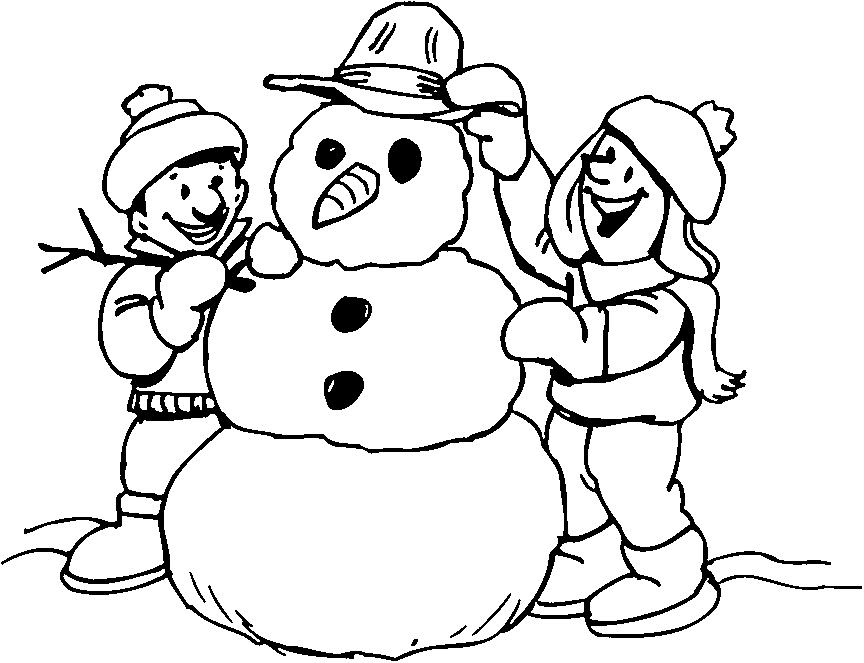 Snowman Coloring Pages For Kids - Free Coloring Pages For KidsFree 