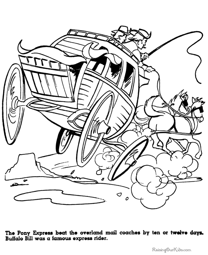 Buffalo Bill - History coloring pages for kids 064