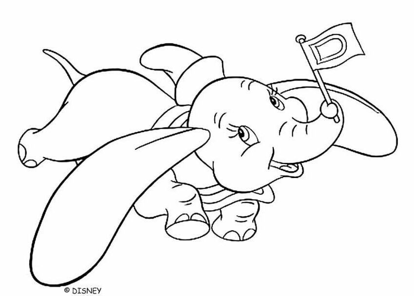 Dibujos para colorear de Dumbo, Plantillas para colorear de Dumbo
