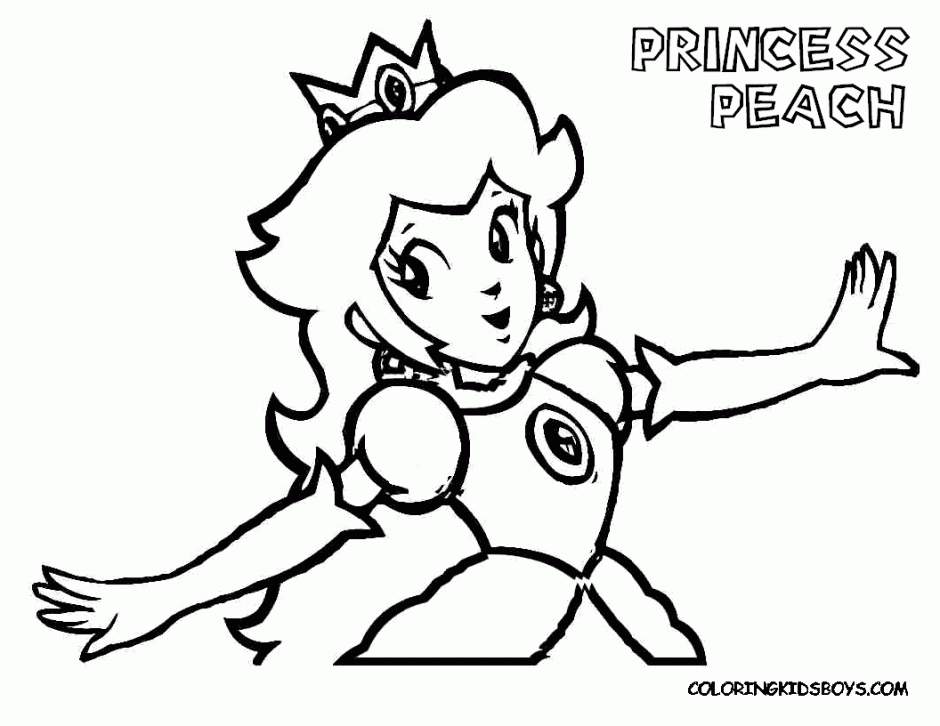 Princess Peach Coloring Pages Pic 24 Drawing And Coloring For Kids 